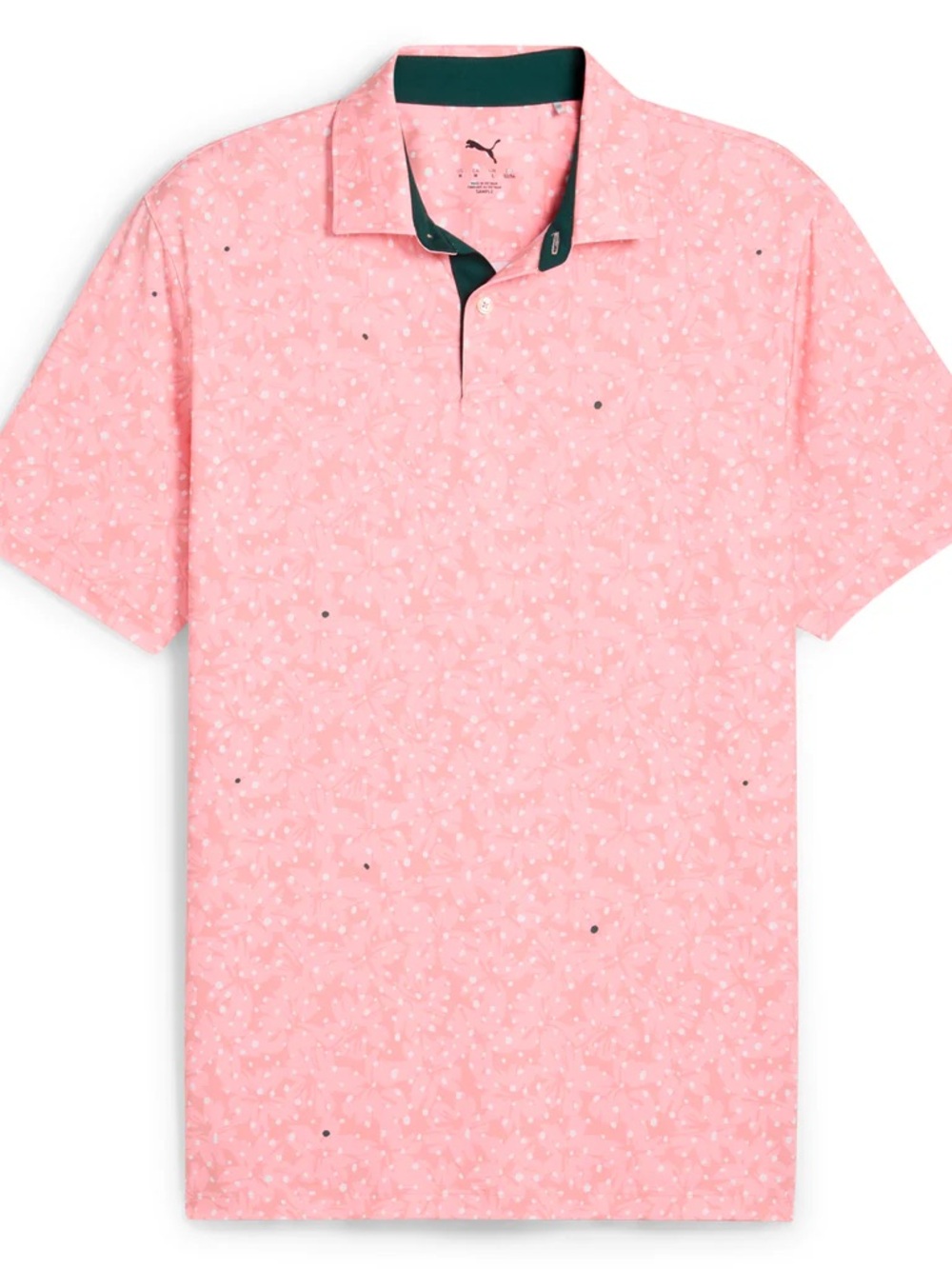 Puma MATTR Pink Bloom Field Polo. Short-Sleeve Polo Shirt.